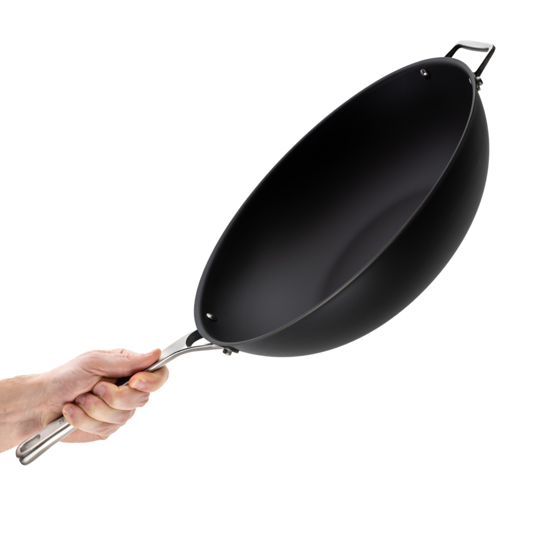 14” Nitrided Carbon Clad® – 3 Ply Carbon ‌Steel Wok